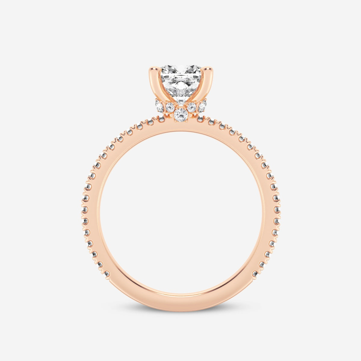 Eliana - Draping Hidden Halo Engagement Ring