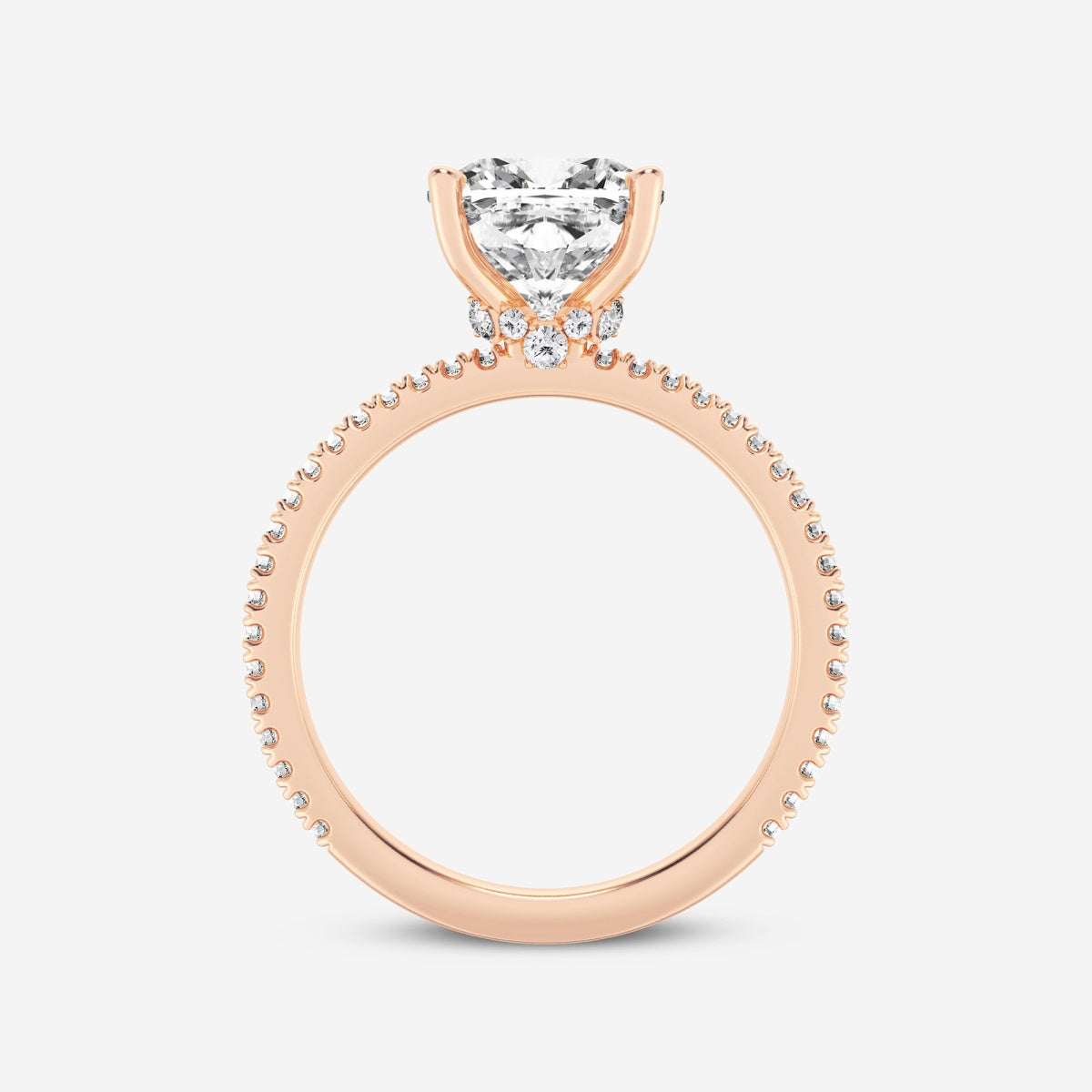 Eliana - Draping Hidden Halo Engagement Ring