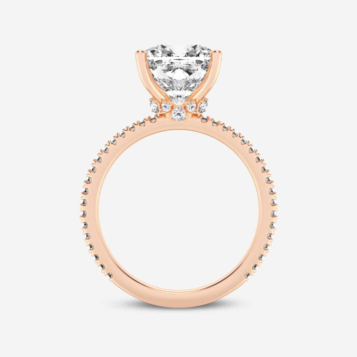 Eliana - Draping Hidden Halo Engagement Ring