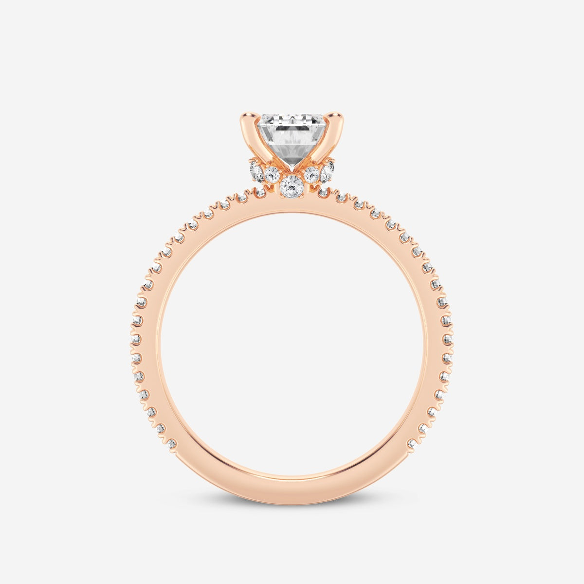 Eliana - Draping Hidden Halo Engagement Ring