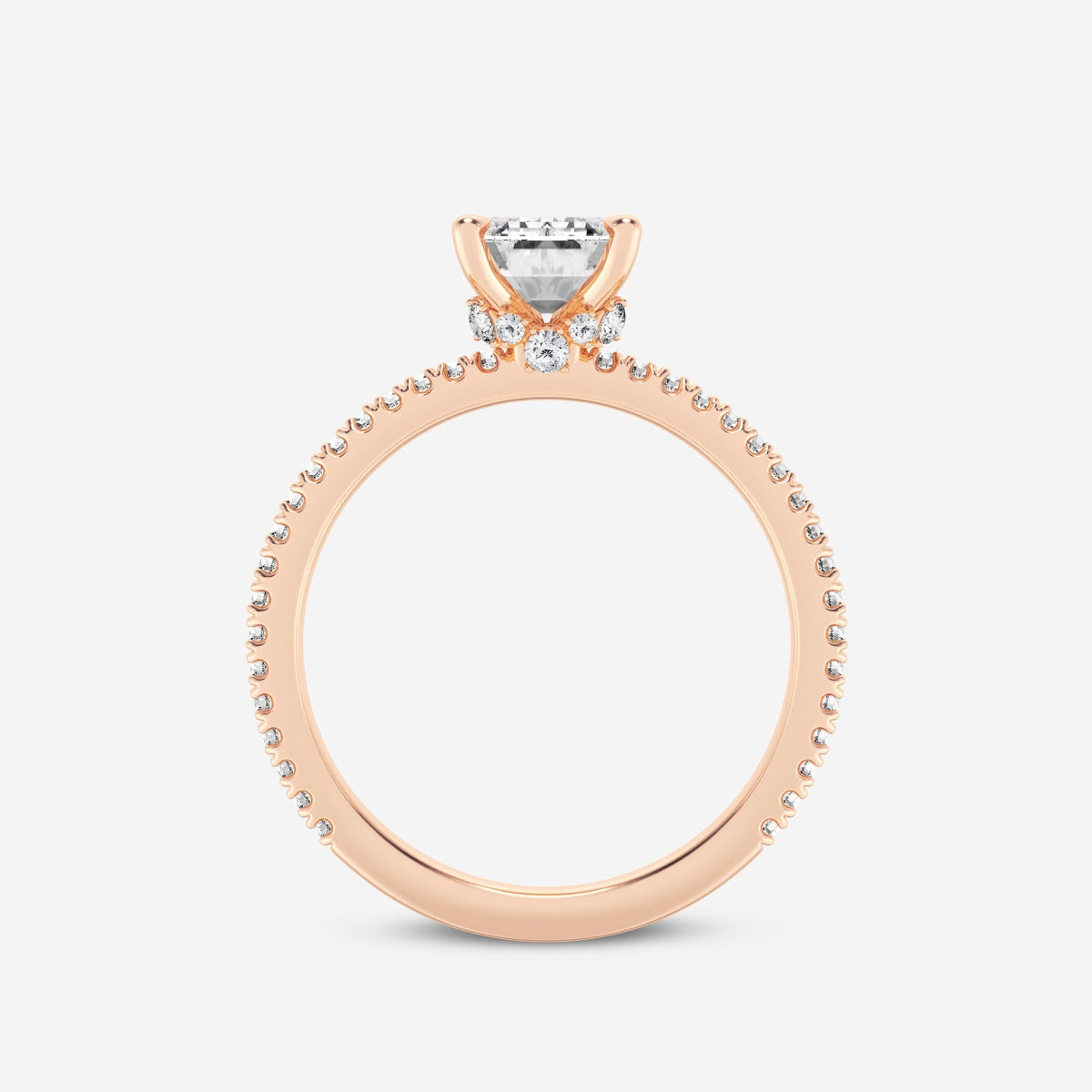 Eliana - Draping Hidden Halo Engagement Ring