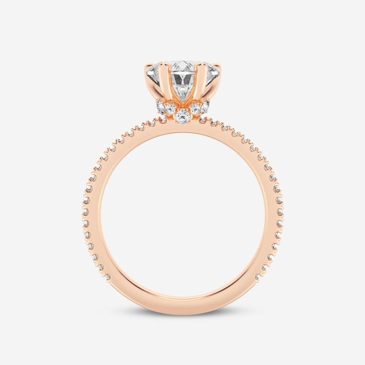 Eliana - Draping Hidden Halo Engagement Ring