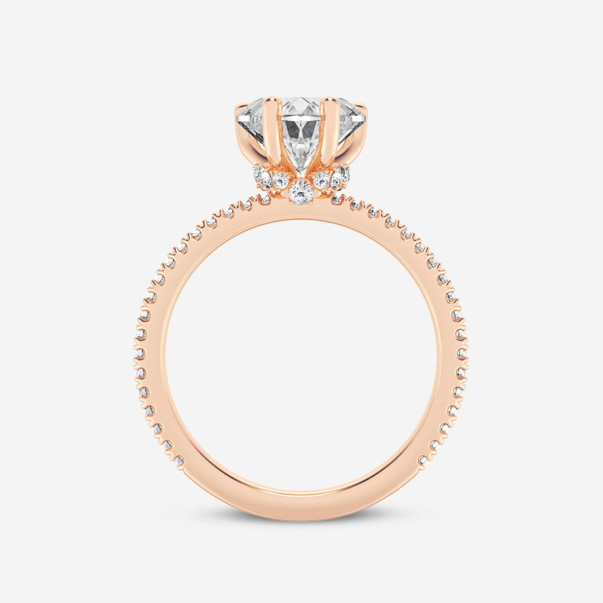 Eliana - Draping Hidden Halo Engagement Ring