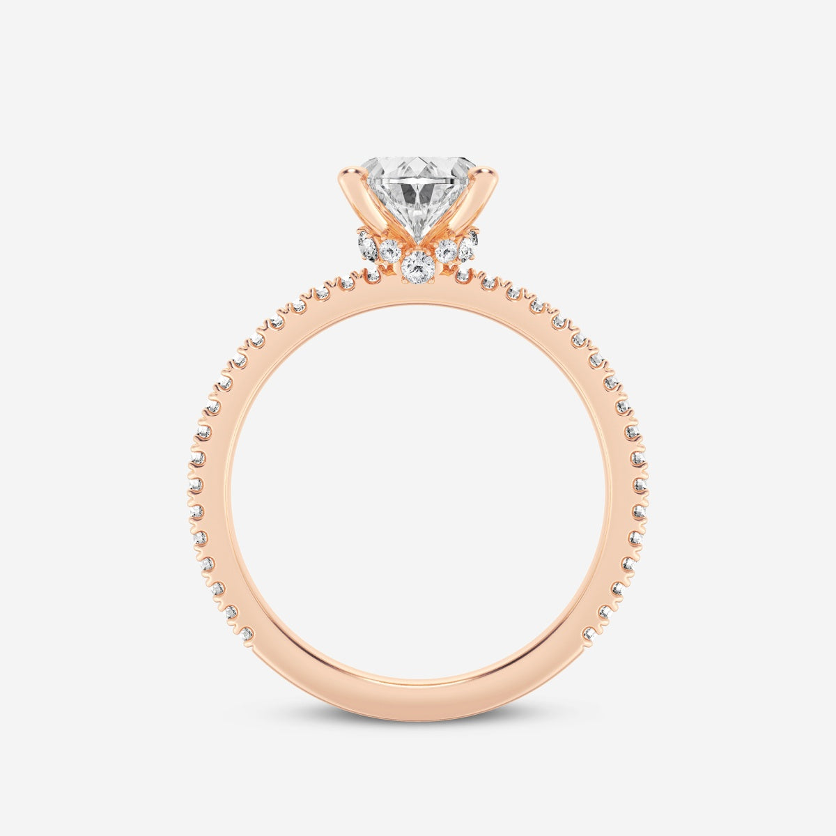 Eliana - Draping Hidden Halo Engagement Ring