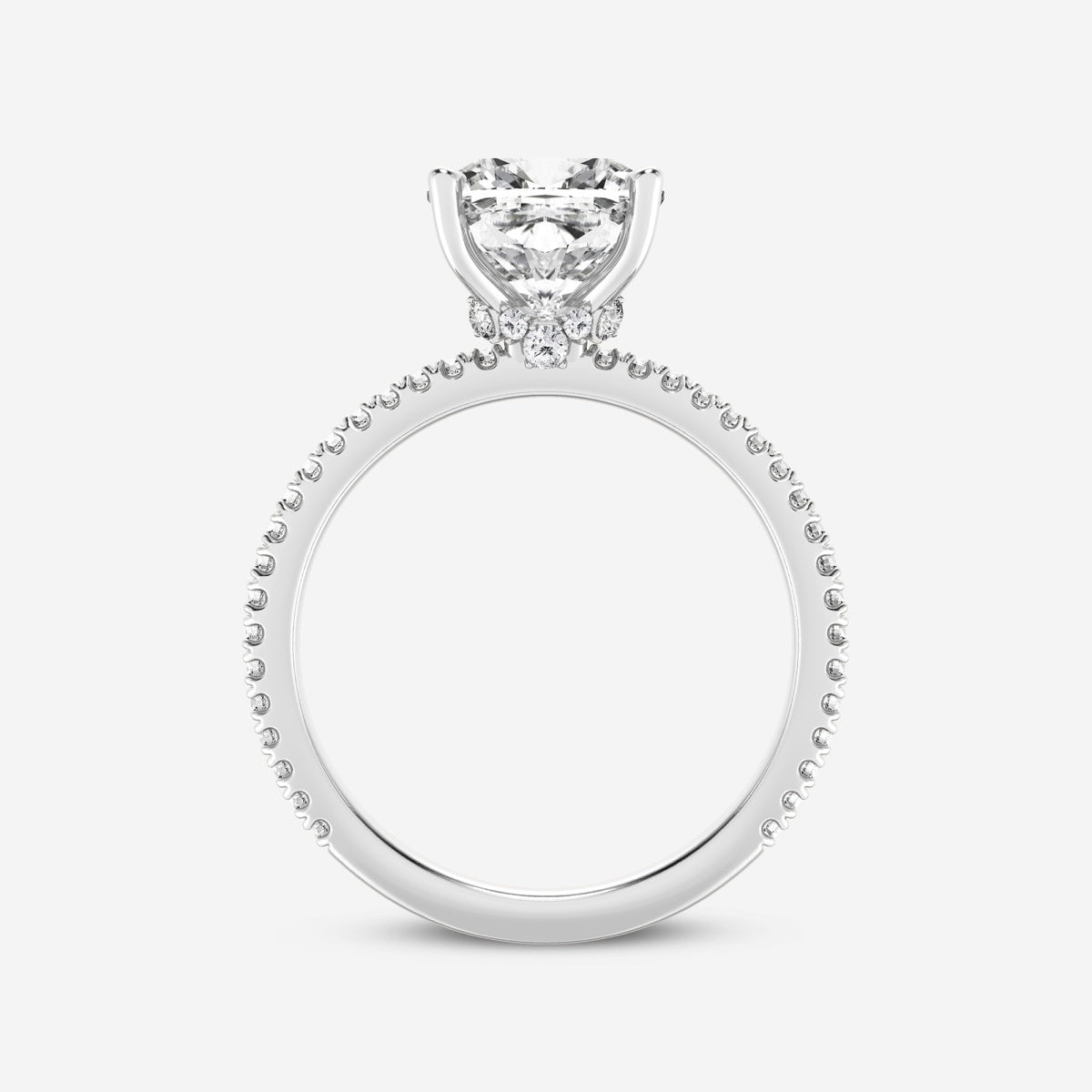 Eliana - Draping Hidden Halo Engagement Ring