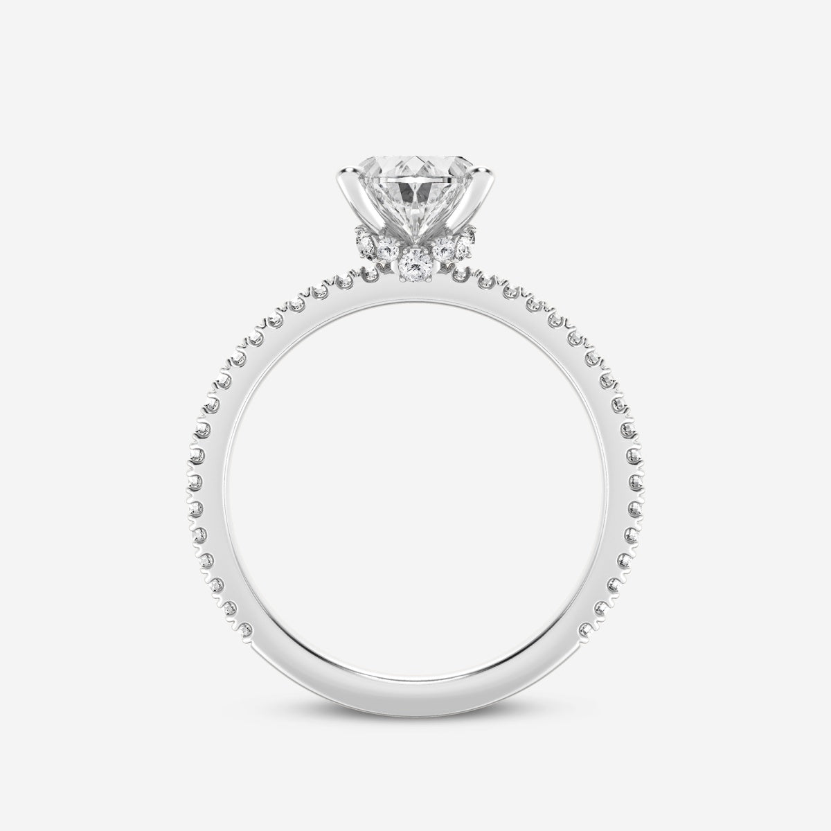 Eliana - Draping Hidden Halo Engagement Ring