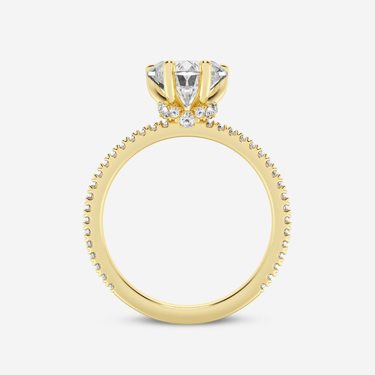 Eliana - Draping Hidden Halo Engagement Ring