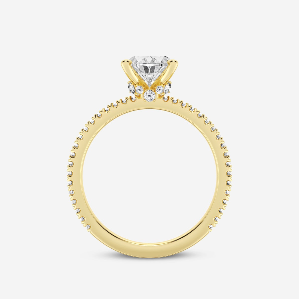 Eliana - Draping Hidden Halo Engagement Ring
