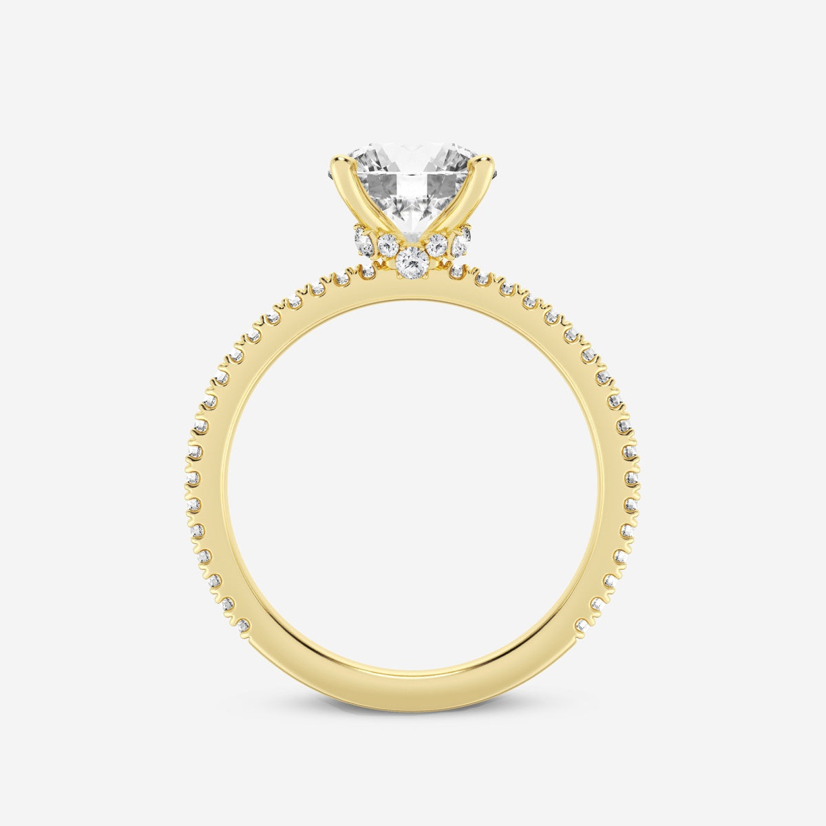 Eliana - Draping Hidden Halo Engagement Ring