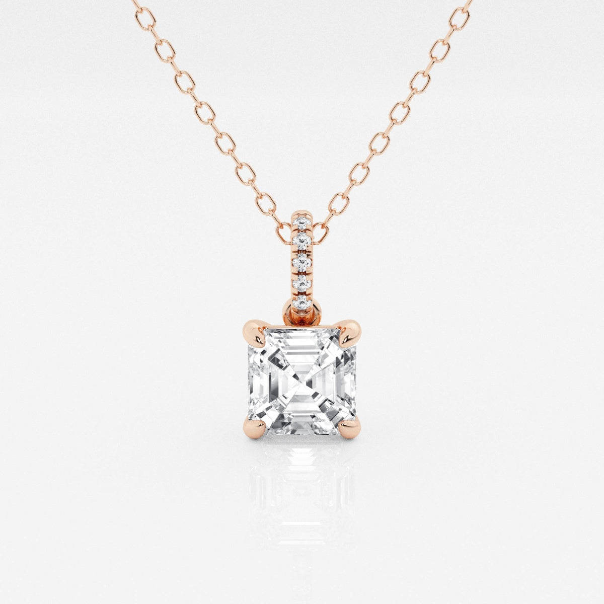 Elise - Elegant Hidden Halo Pendant Necklaces