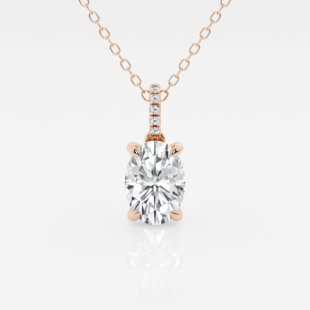 Elise - Elegant Hidden Halo Pendant Necklaces