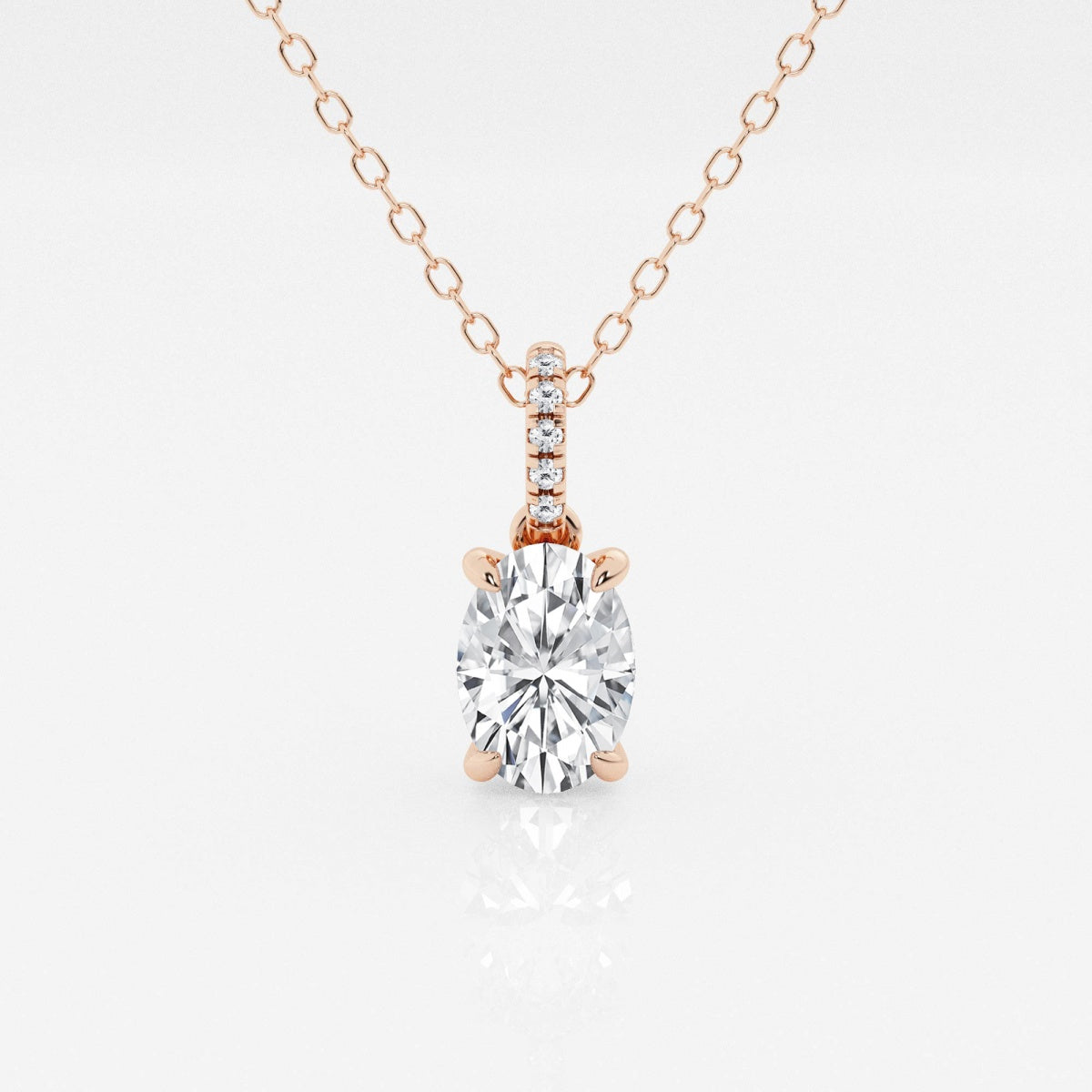 Elise - Elegant Hidden Halo Pendant Necklaces
