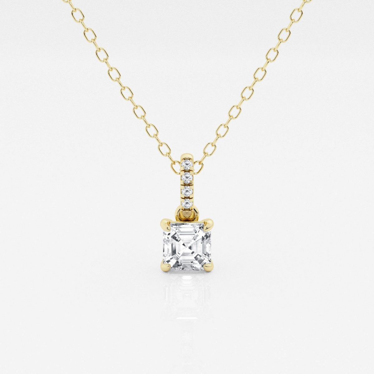 Elise - Elegant Hidden Halo Pendant Necklaces