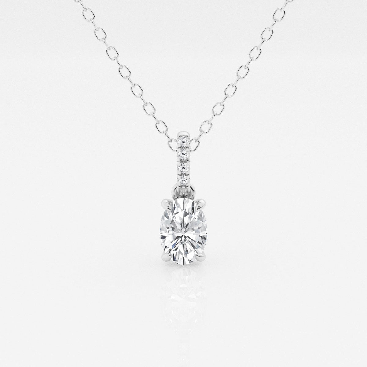 Elise - Elegant Hidden Halo Pendant Necklaces