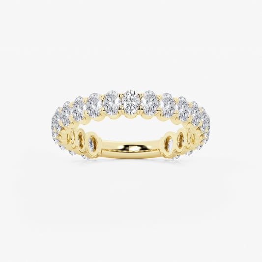 Elise - Three-Quarter Eternity Band Wedding Ring