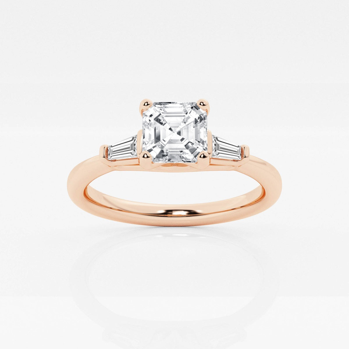 Eliza - Tapered Baguette Accents Engagement Ring