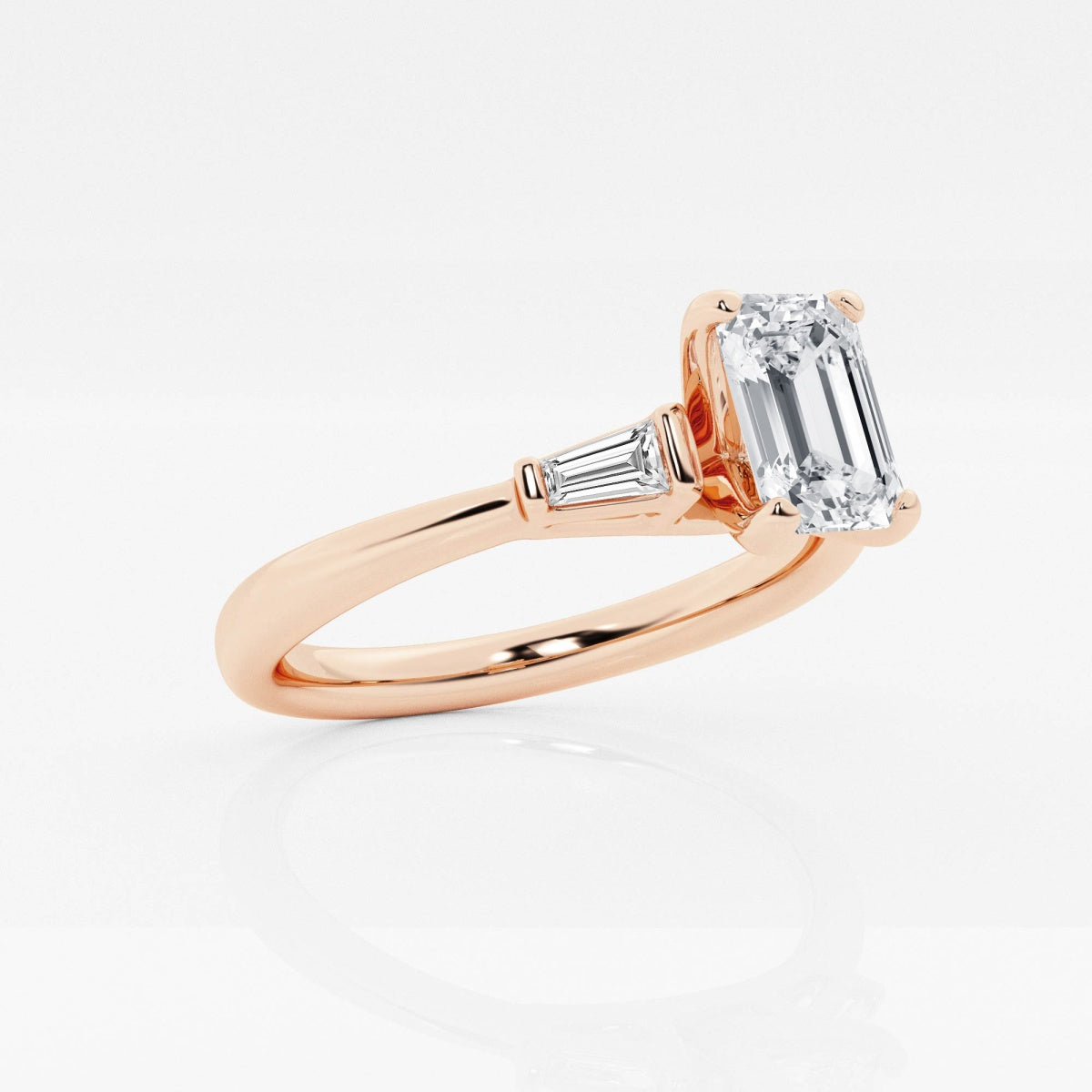 Eliza - Tapered Baguette Accents Engagement Ring