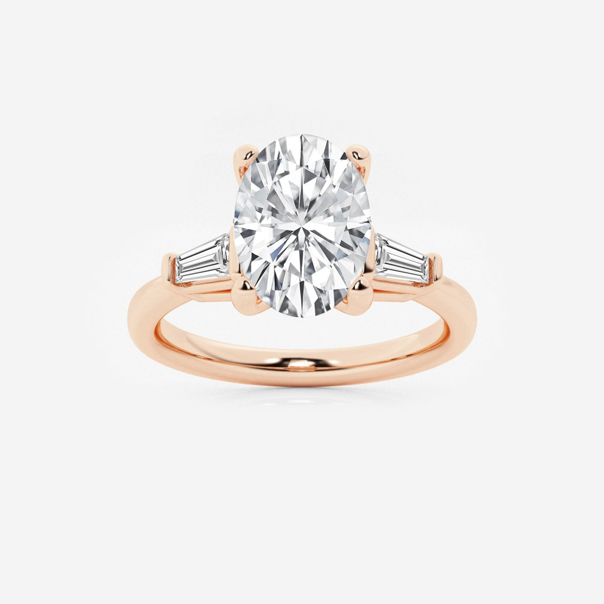 Eliza - Tapered Baguette Accents Engagement Ring