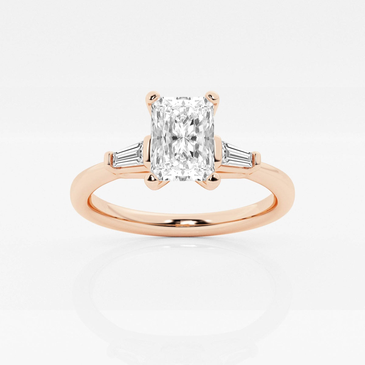 Eliza - Tapered Baguette Accents Engagement Ring
