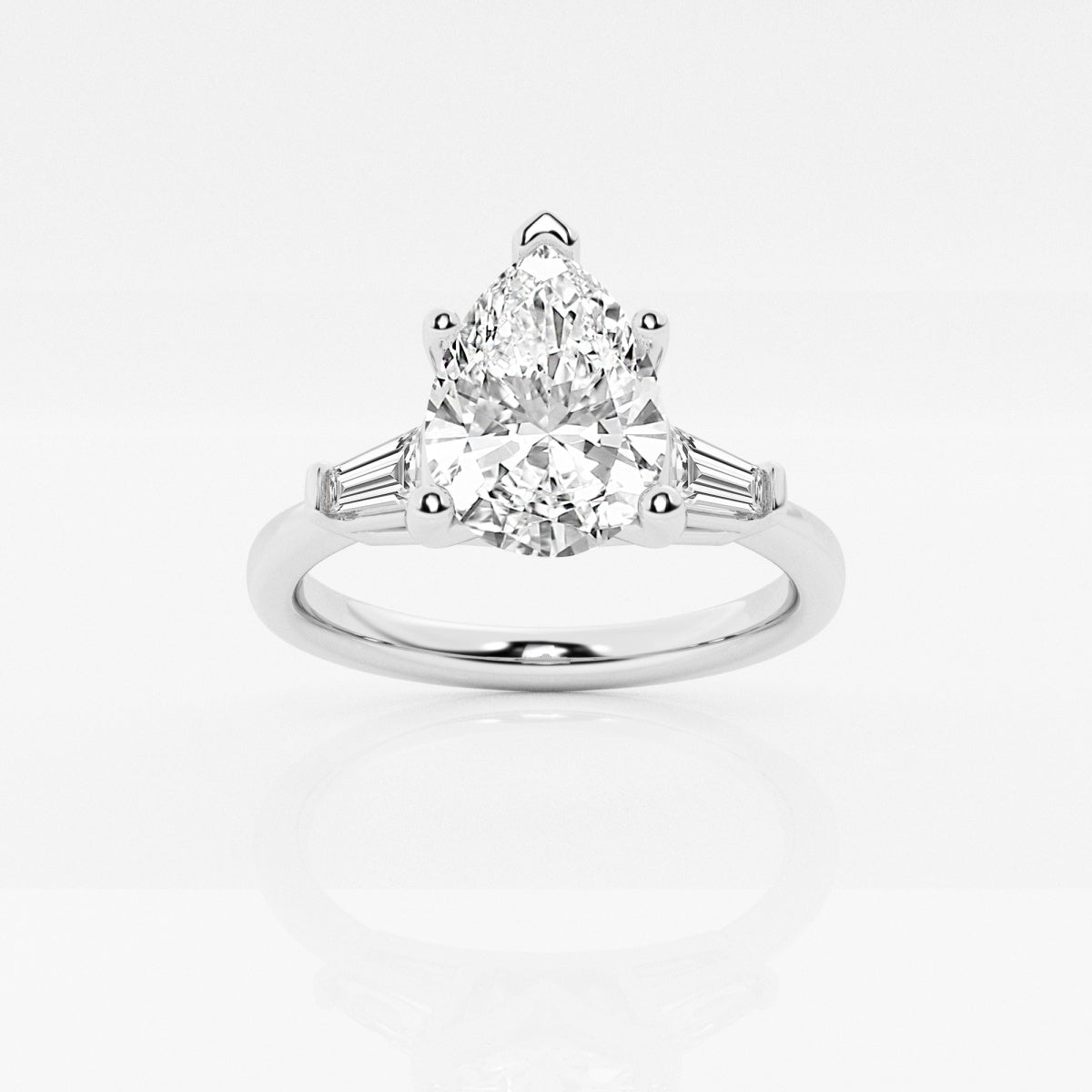 Eliza - Tapered Baguette Accents Engagement Ring