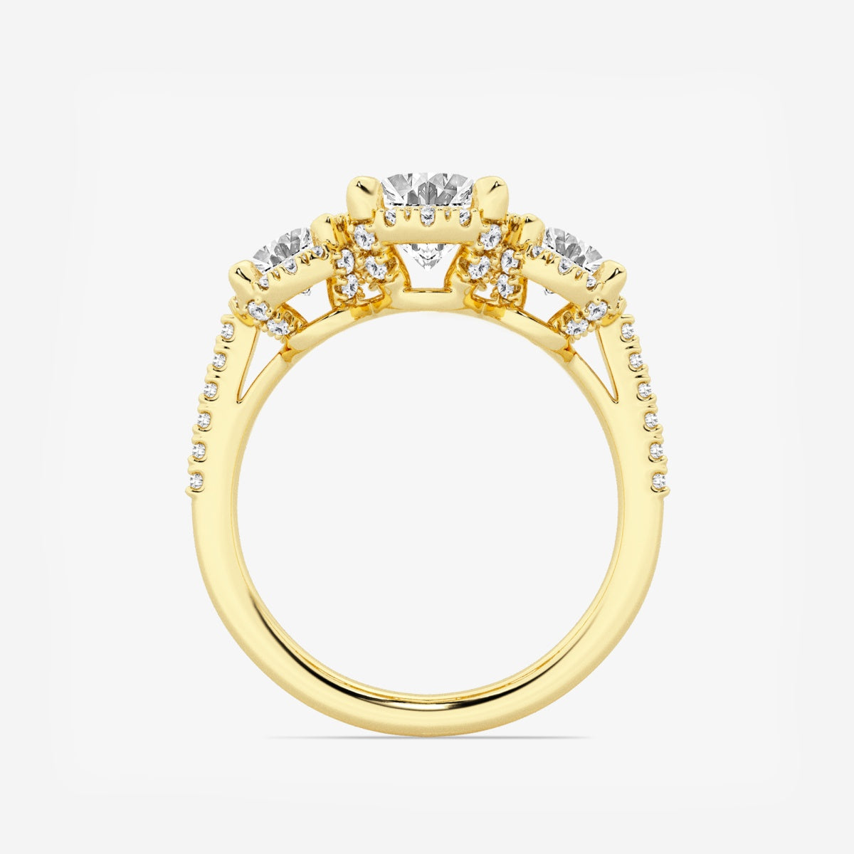 Eloise - Shadow Halo Design Engagement Ring