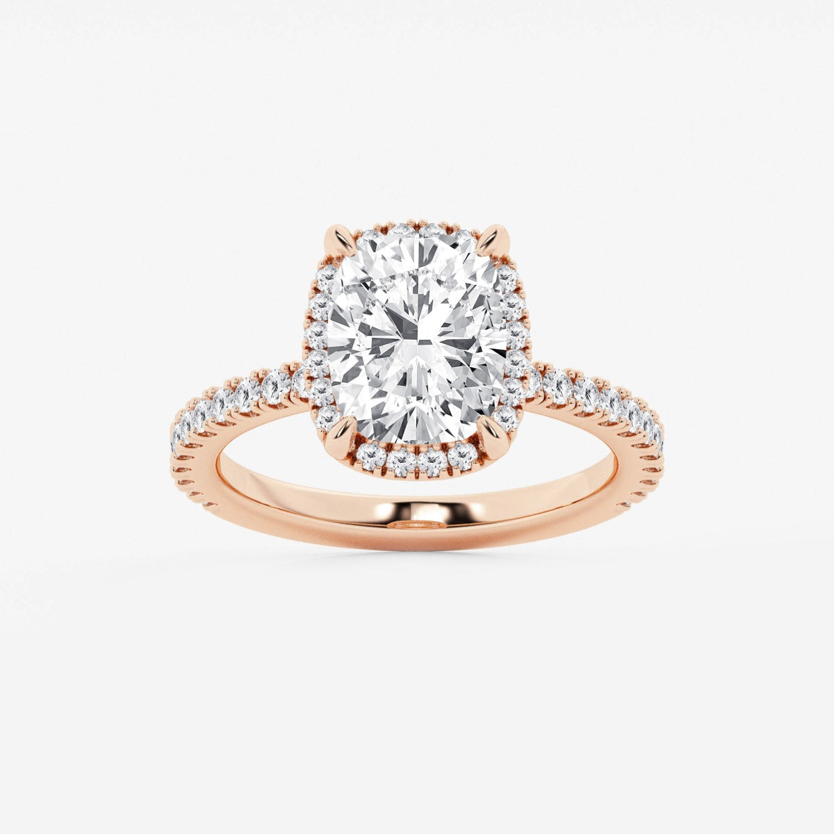Emery - Hidden Halo Design Engagement Ring