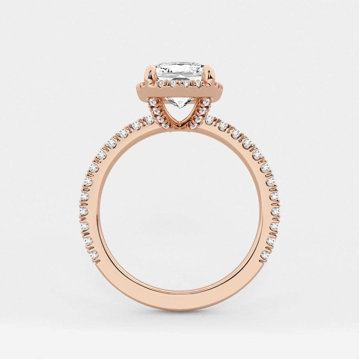 Emery - Hidden Halo Design Engagement Ring