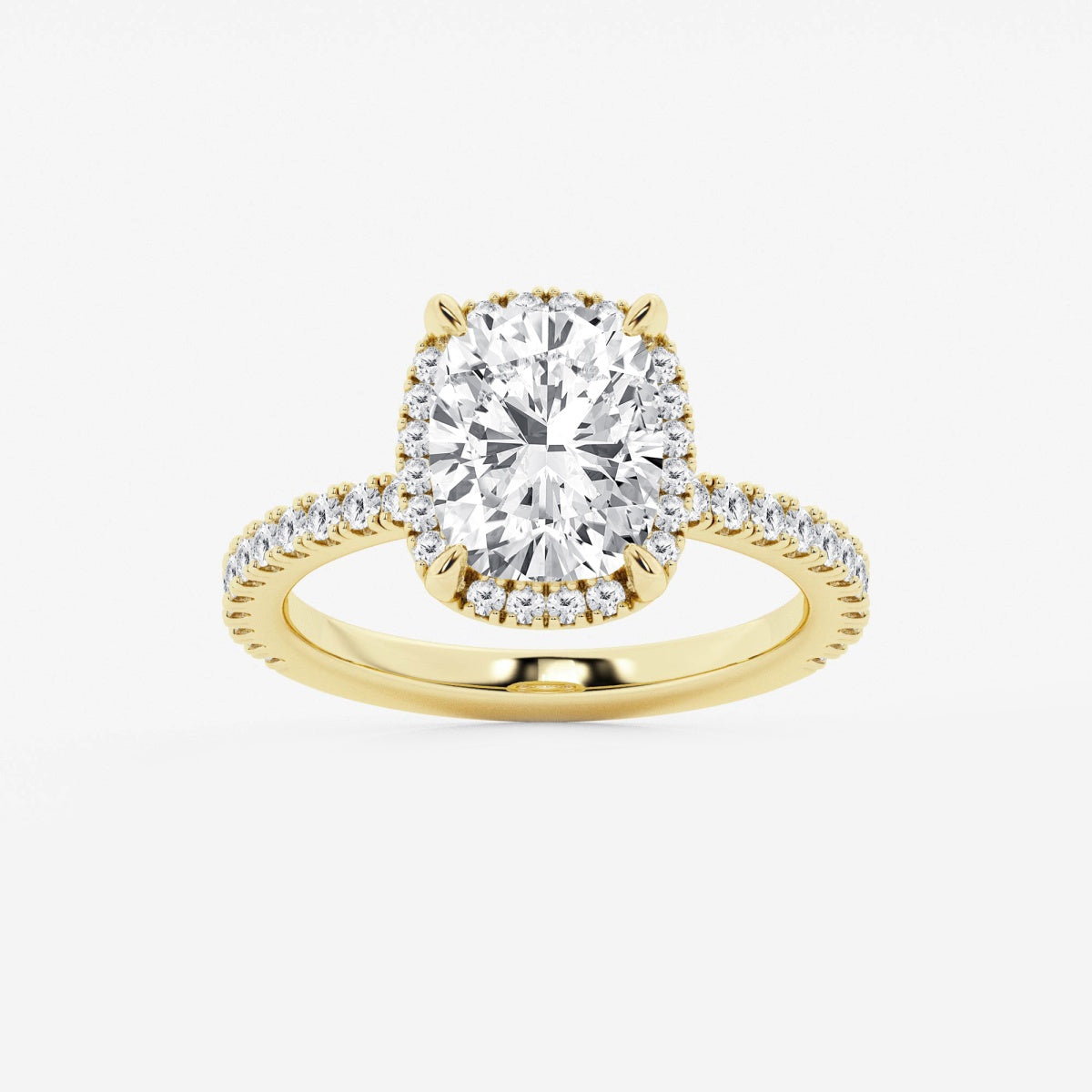 Emery - Hidden Halo Design Engagement Ring