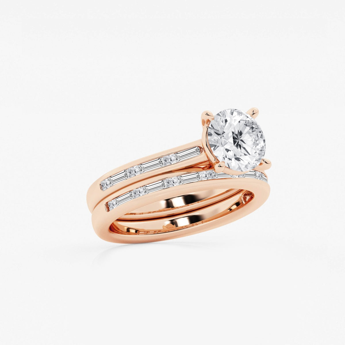 Evangeline - Intricate Side Accents Engagement Ring