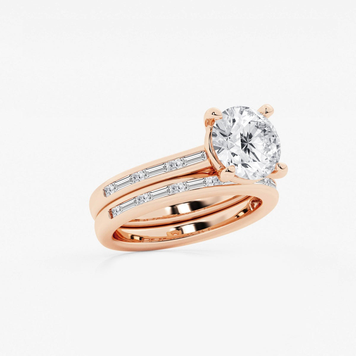 Evangeline - Intricate Side Accents Engagement Ring