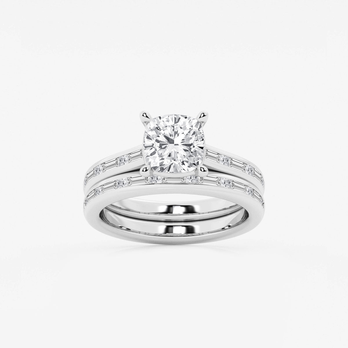 Evangeline - Intricate Side Accents Engagement Ring