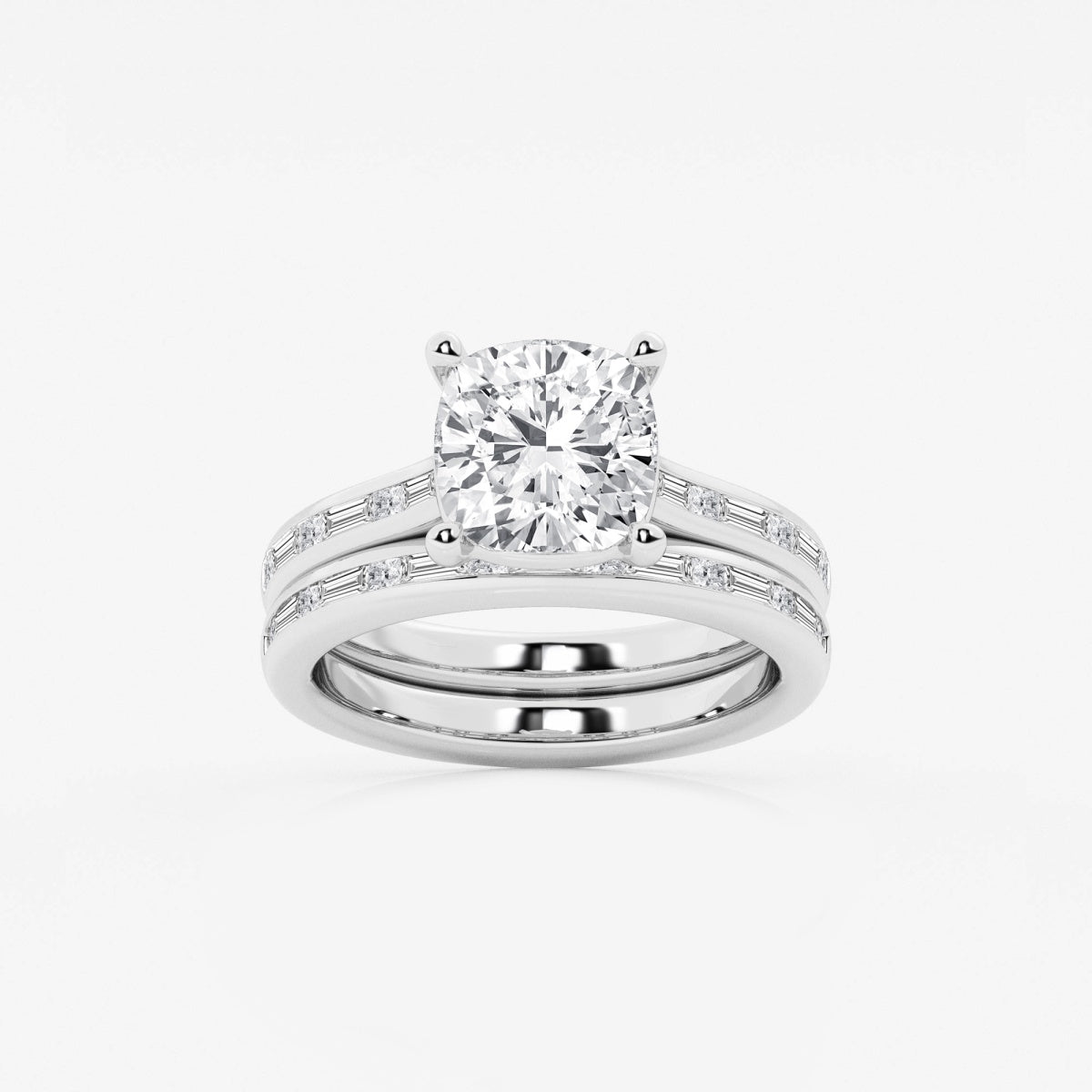 Evangeline - Intricate Side Accents Engagement Ring
