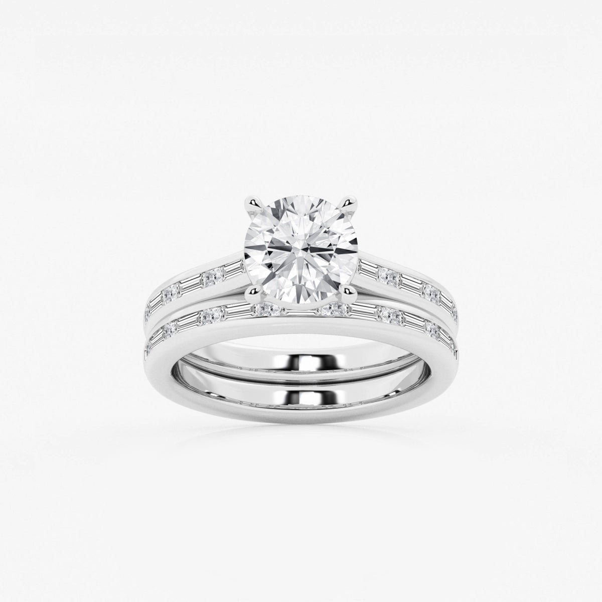 Evangeline - Intricate Side Accents Engagement Ring