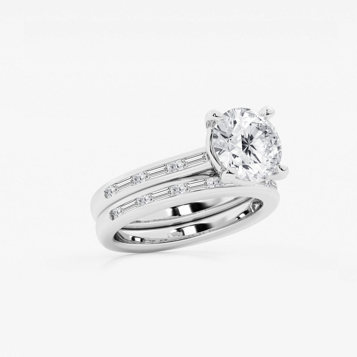 Evangeline - Intricate Side Accents Engagement Ring
