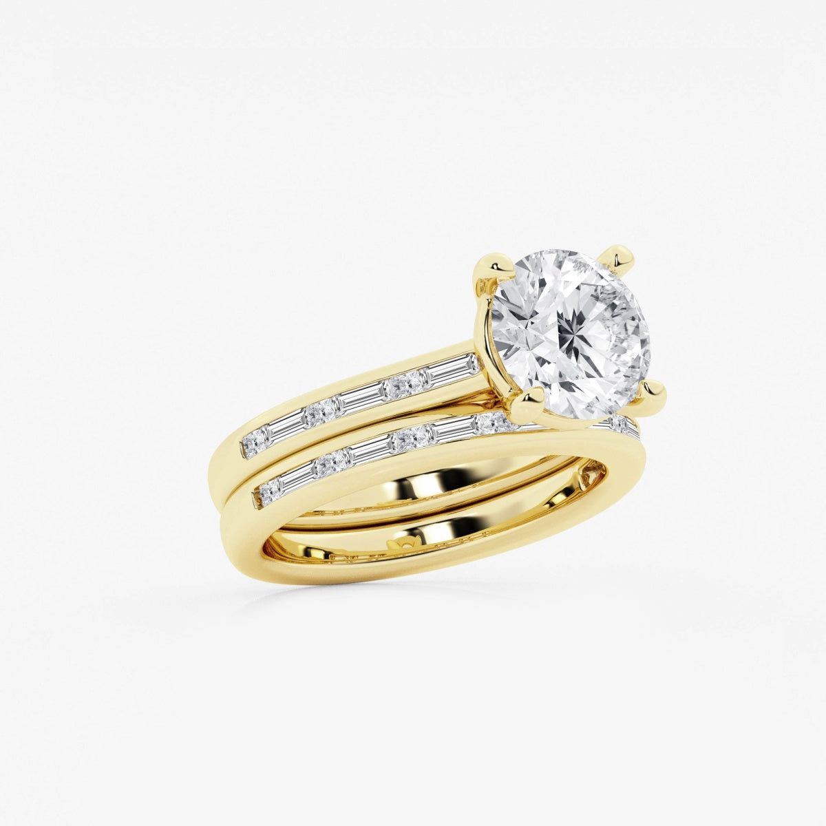 Evangeline - Intricate Side Accents Engagement Ring
