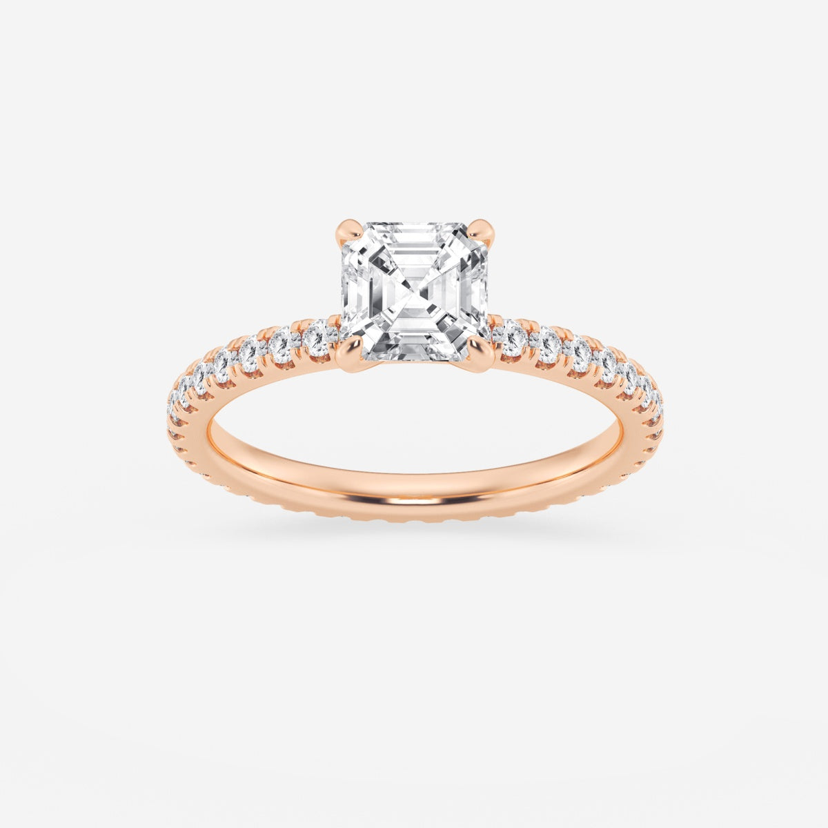 Evelyn - Eternity Side Stones Engagement Ring