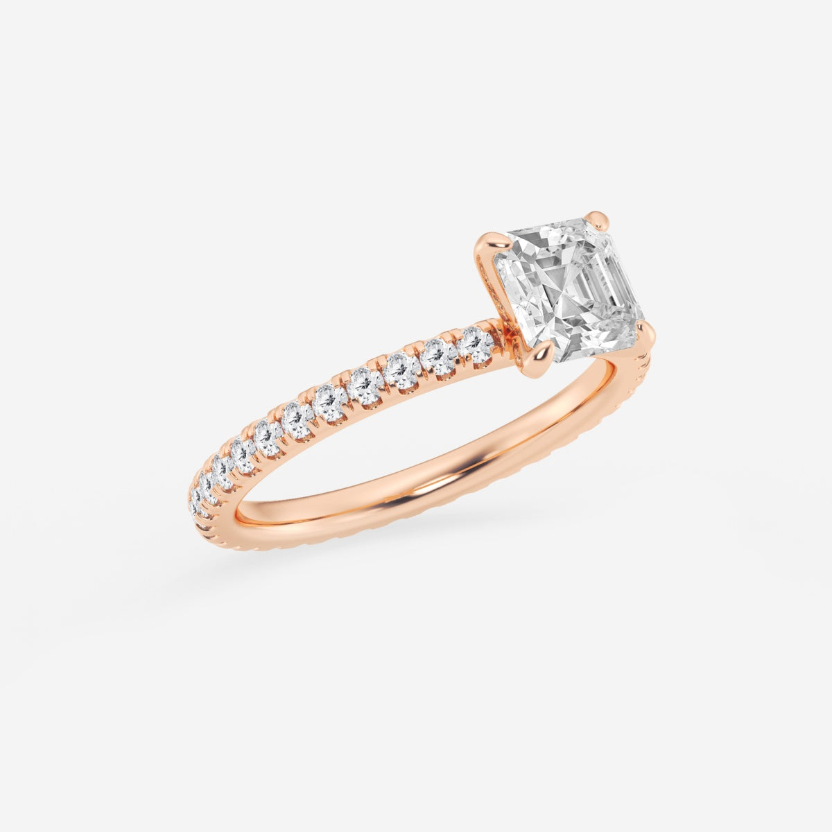 Evelyn - Eternity Side Stones Engagement Ring
