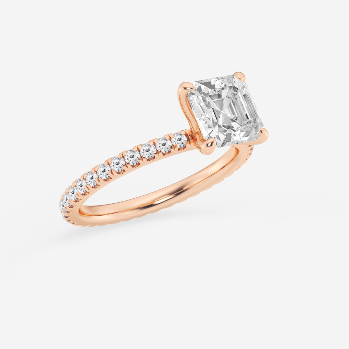 Evelyn - Eternity Side Stones Engagement Ring