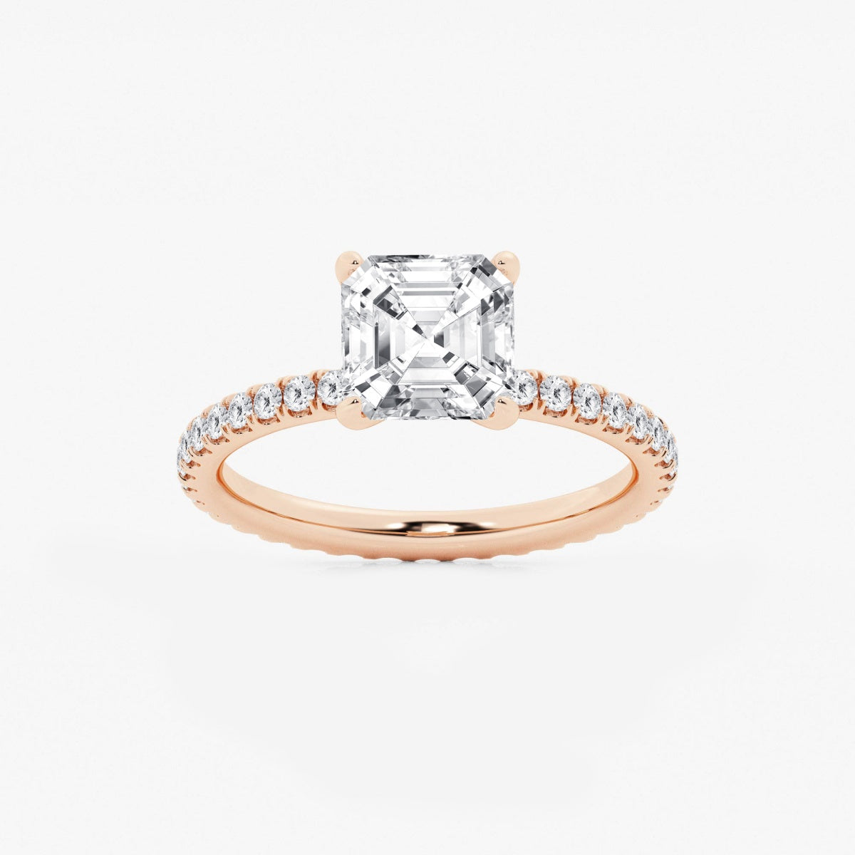 Evelyn - Eternity Side Stones Engagement Ring