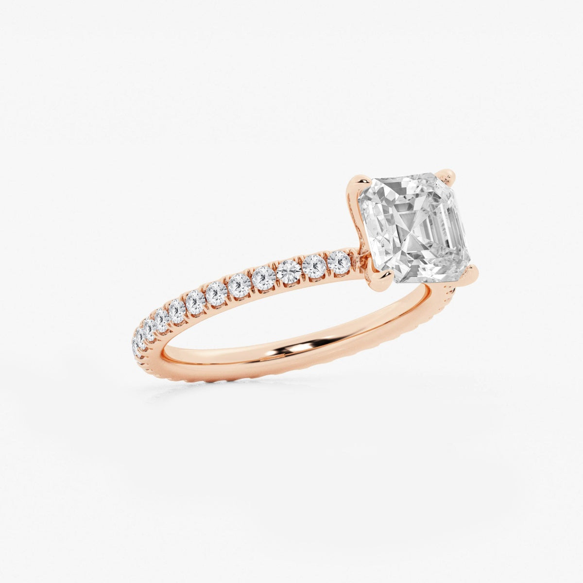Evelyn - Eternity Side Stones Engagement Ring