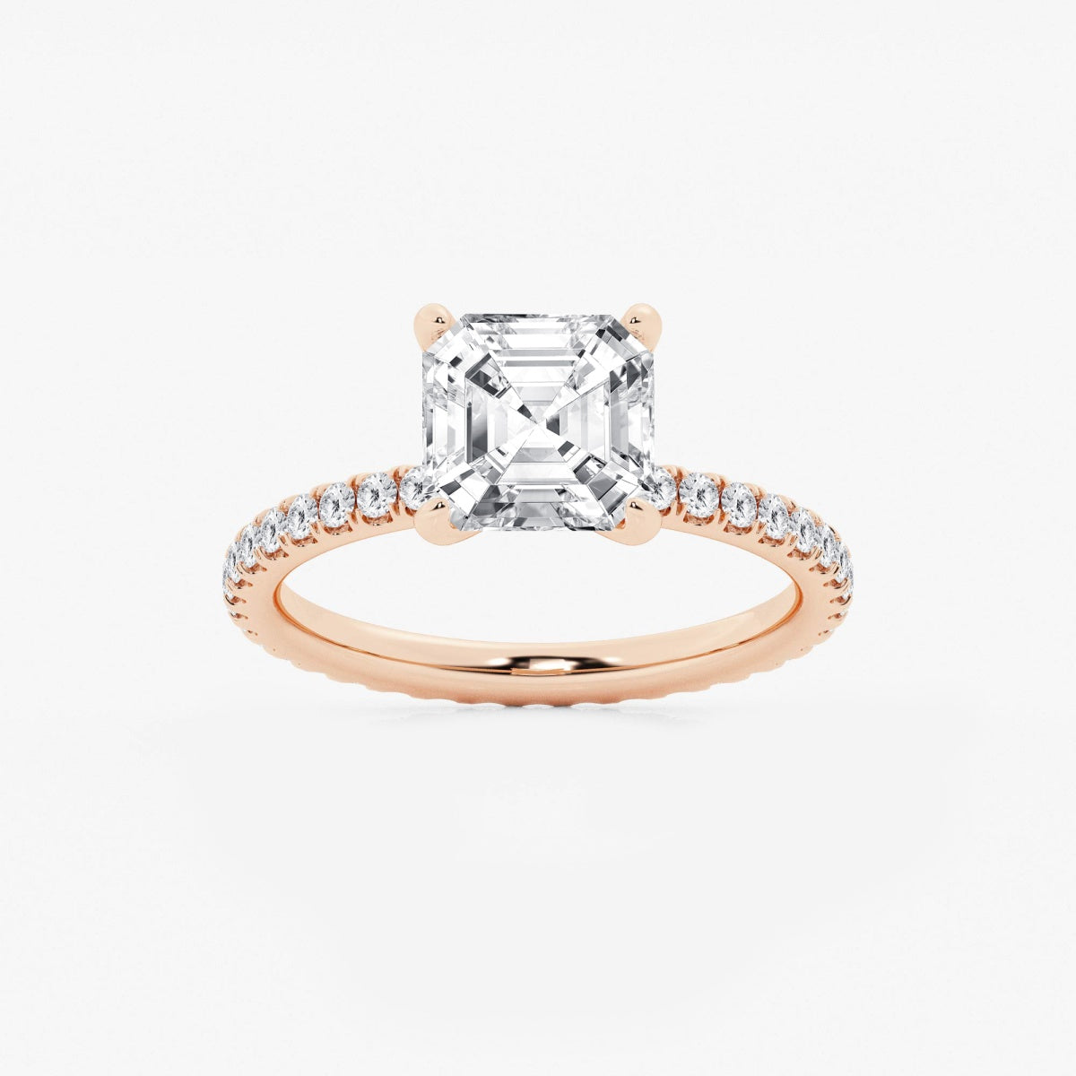 Evelyn - Eternity Side Stones Engagement Ring