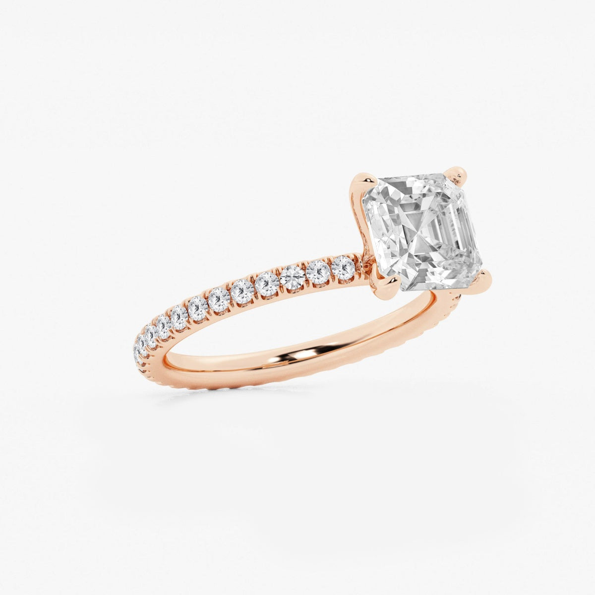 Evelyn - Eternity Side Stones Engagement Ring