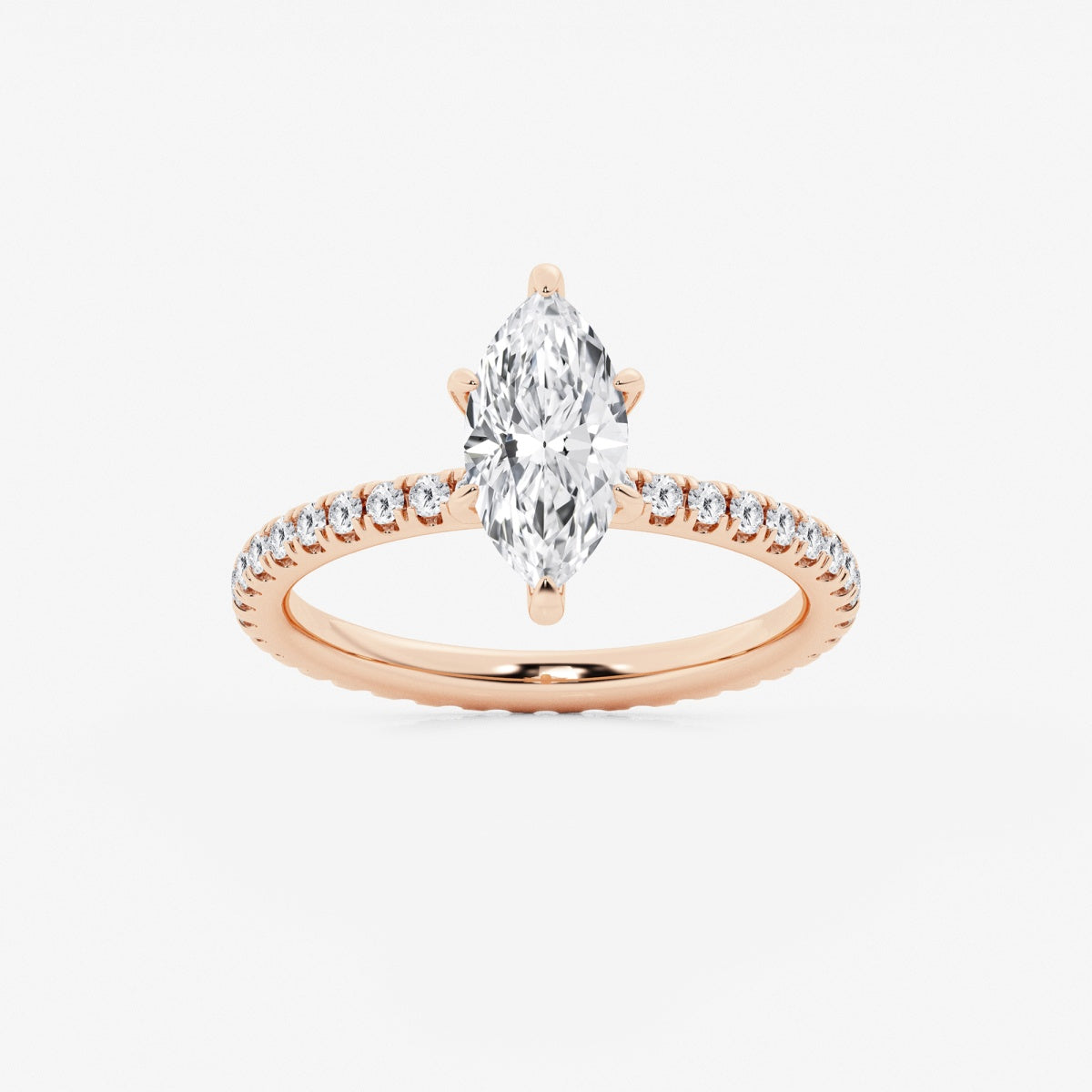 Evelyn - Eternity Side Stones Engagement Ring