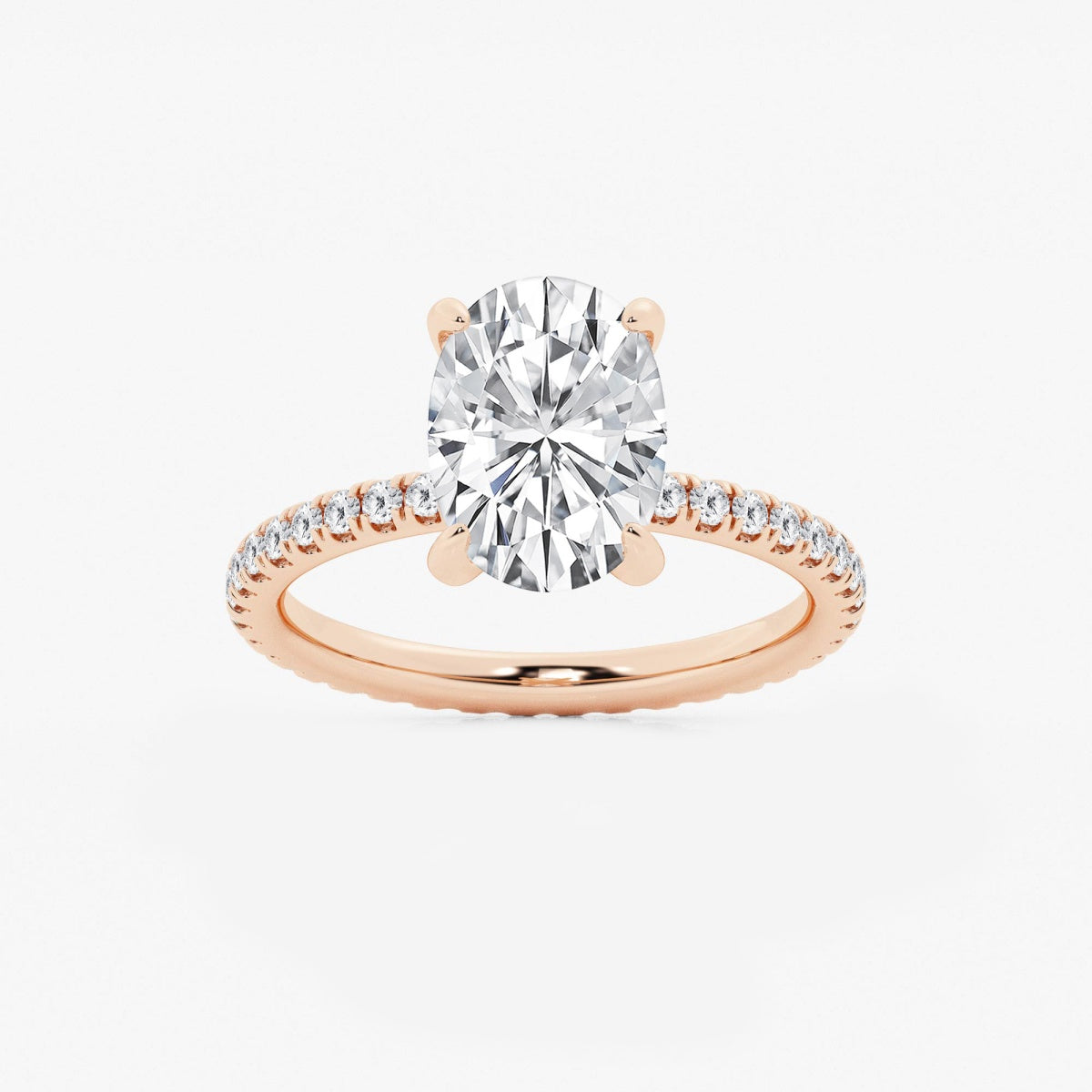 Evelyn - Eternity Side Stones Engagement Ring