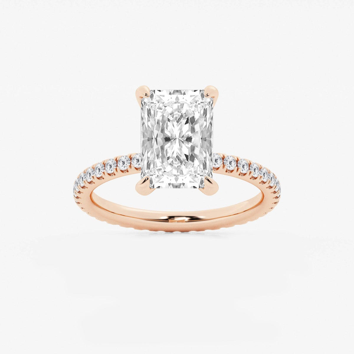 Evelyn - Eternity Side Stones Engagement Ring