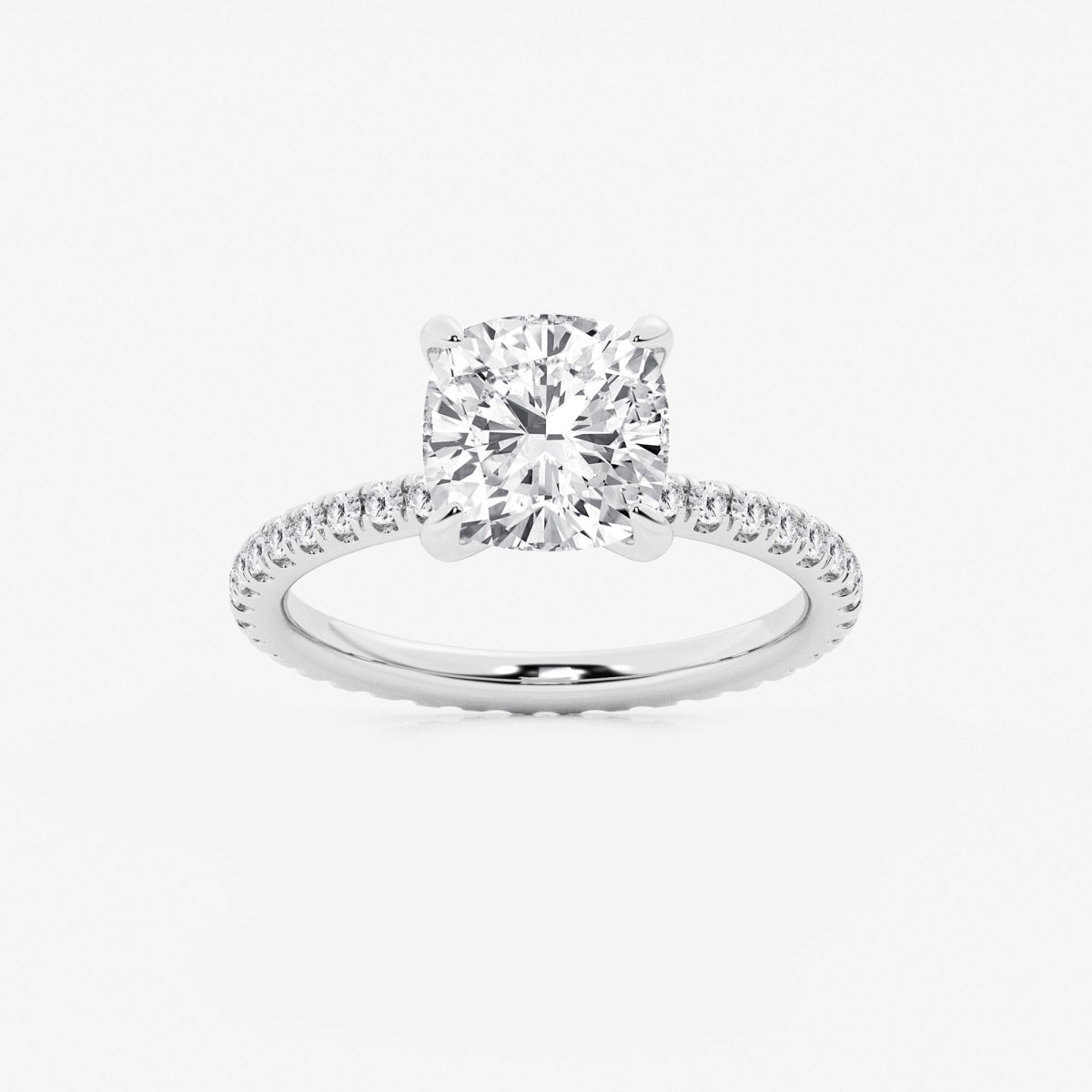 Evelyn - Eternity Side Stones Engagement Ring