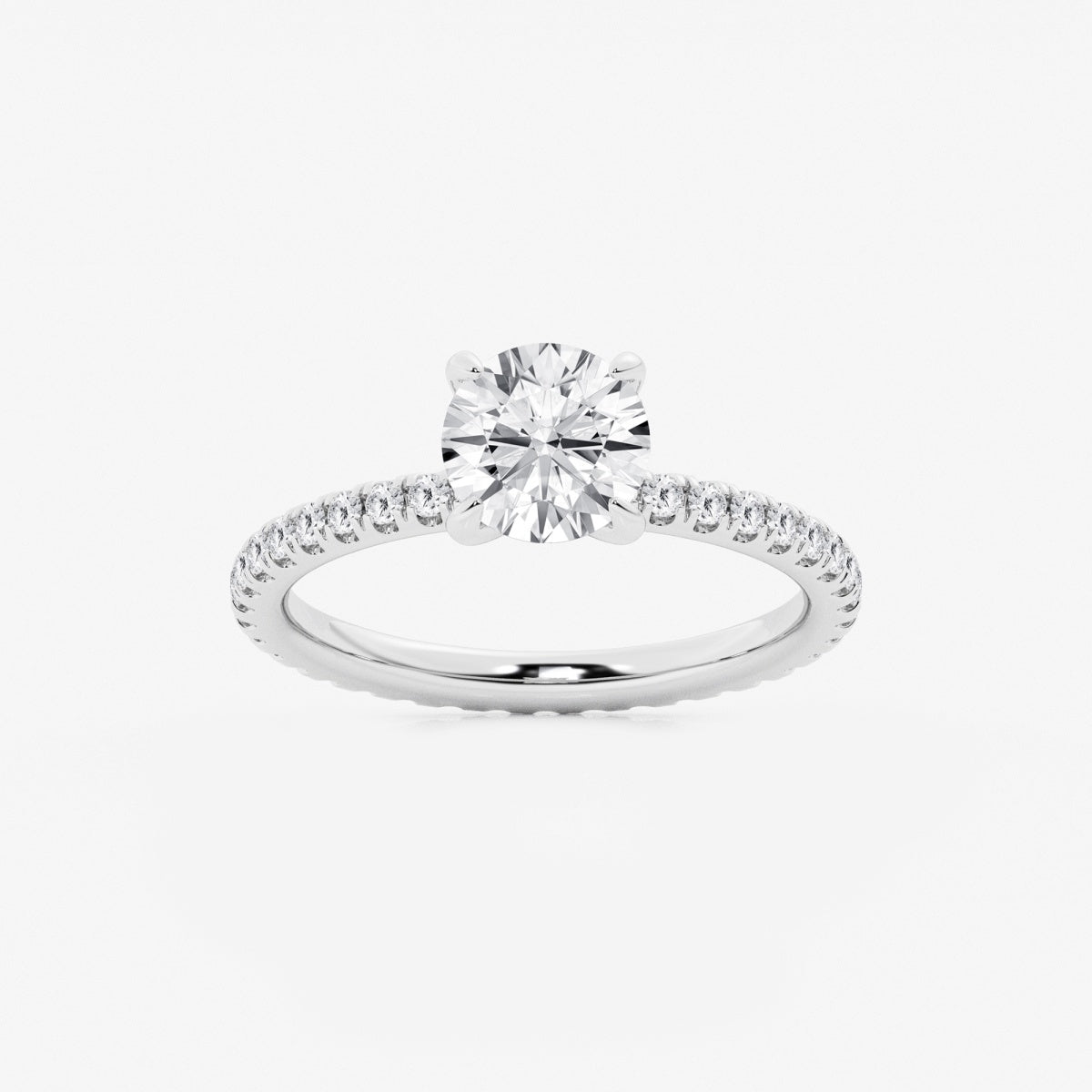 Evelyn - Eternity Side Stones Engagement Ring