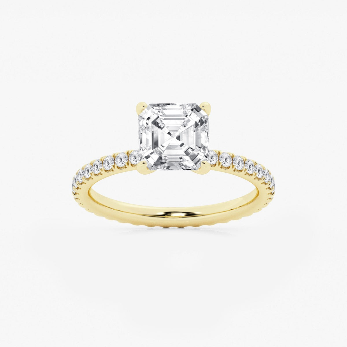 Evelyn - Eternity Side Stones Engagement Ring
