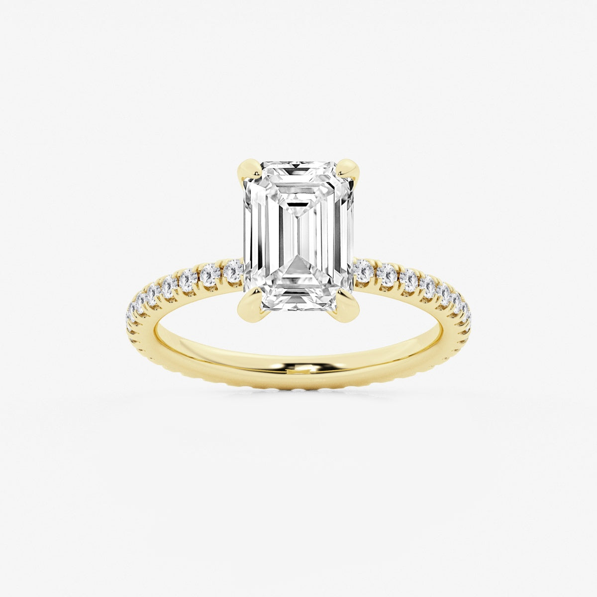 Evelyn - Eternity Side Stones Engagement Ring