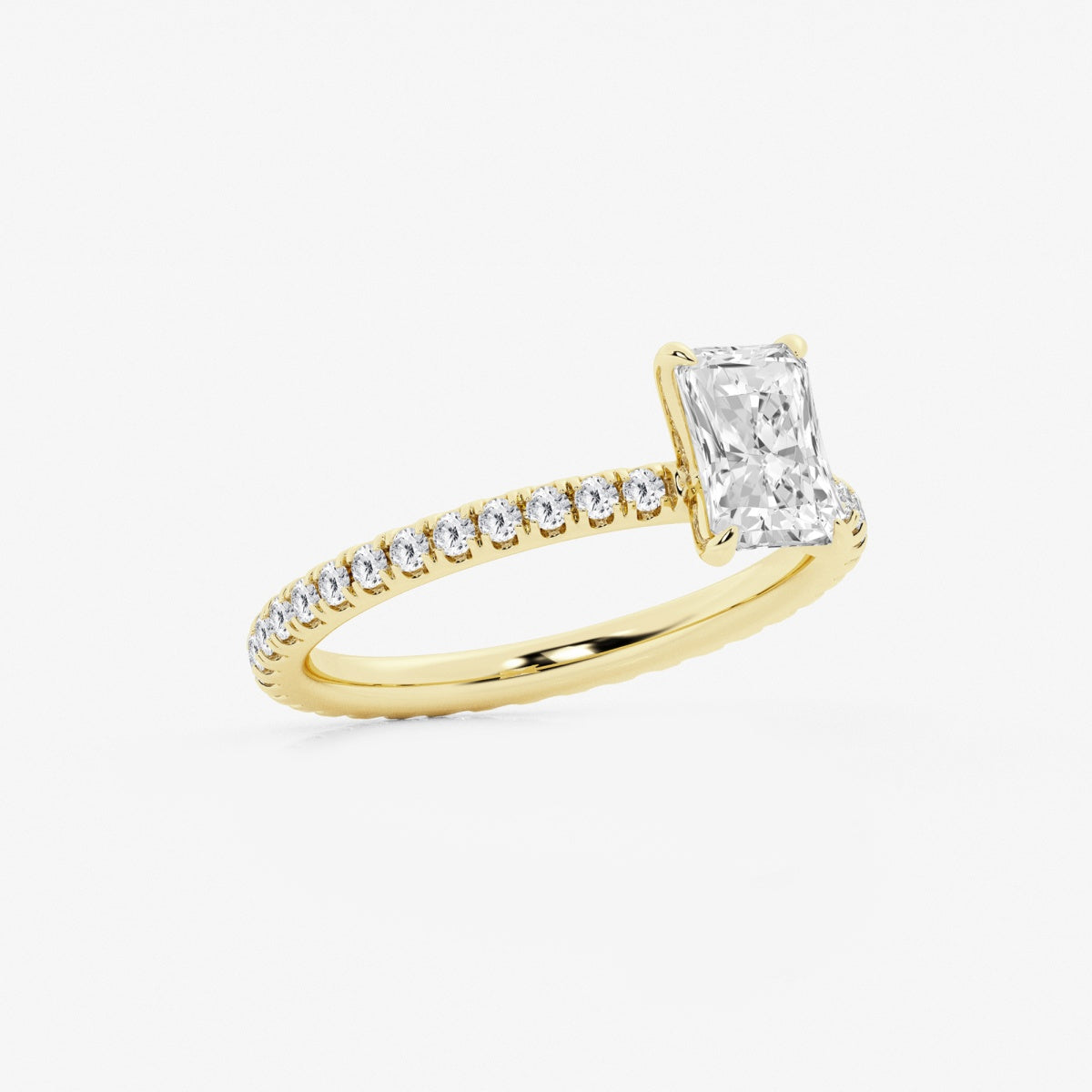 Evelyn - Eternity Side Stones Engagement Ring